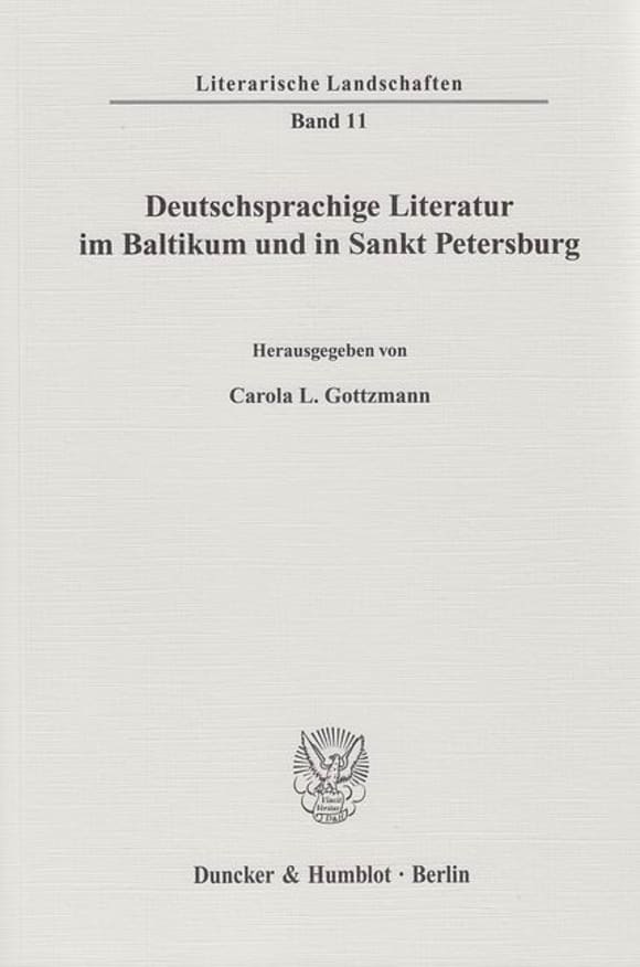 Cover Deutschsprachige Literatur im Baltikum und in Sankt Petersburg