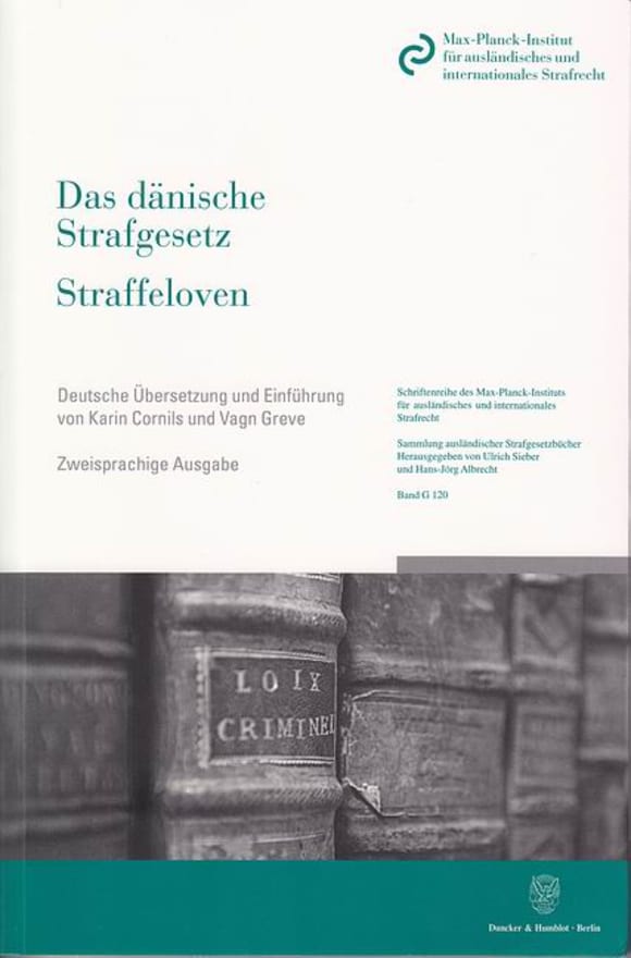 Cover Das dänische Strafgesetz / Straffeloven