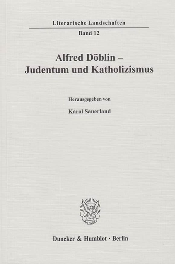 Cover Alfred Döblin - Judentum und Katholizismus