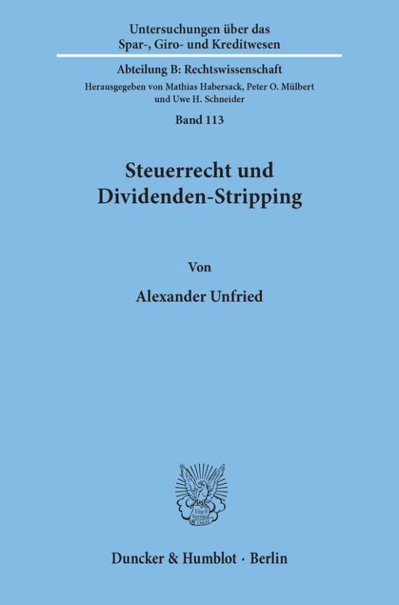 Cover Steuerrecht und Dividenden-Stripping