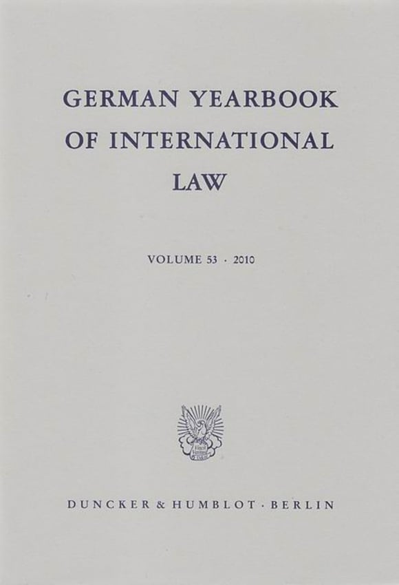 Cover German Yearbook of International Law / Jahrbuch für Internationales Recht