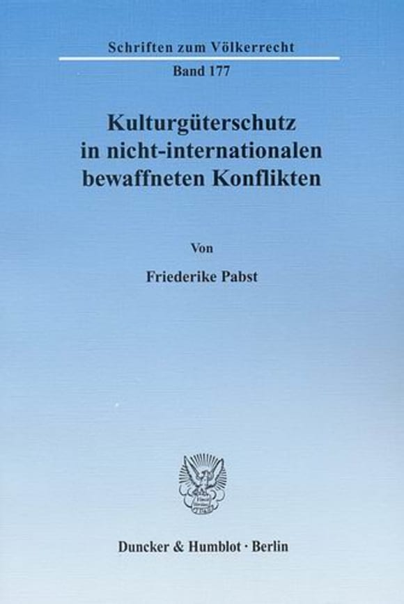 Cover Kulturgüterschutz in nicht-internationalen bewaffneten Konflikten