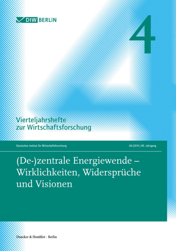 Cover (De-)zentrale Energiewende – Wirklichkeiten, Widersprüche und Visionen (VJH 4/2016)