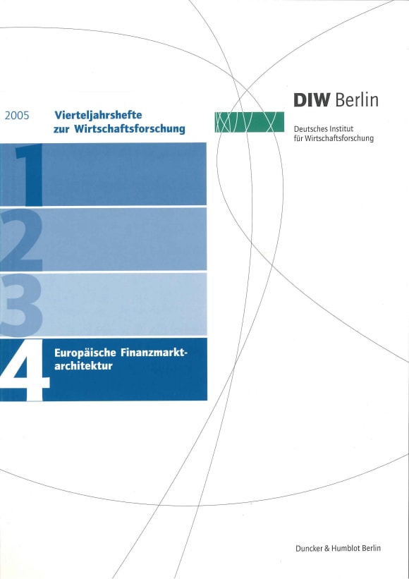 Cover Europäische Finanzmarktarchitektur (VJH 4/2005)