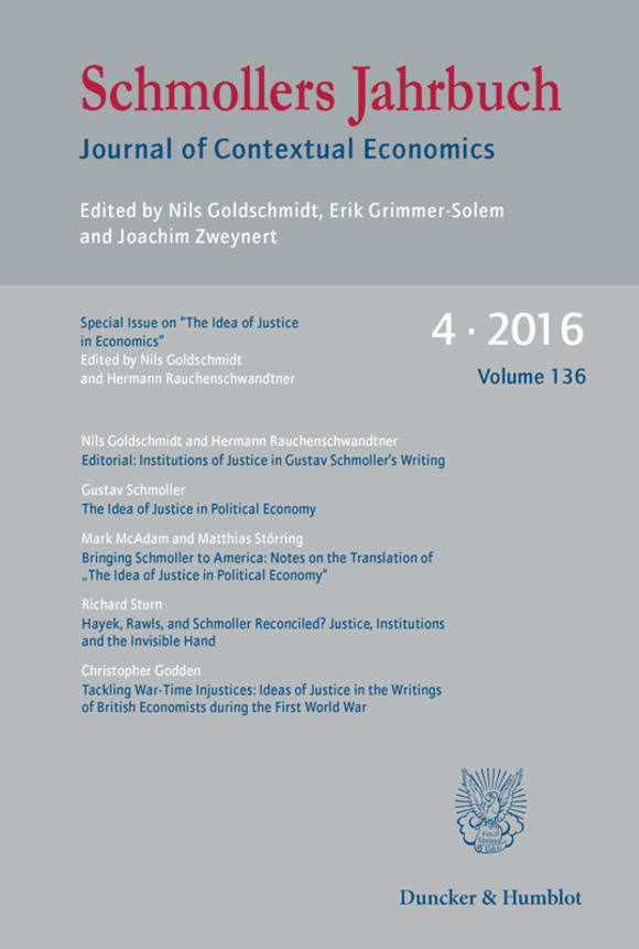 Cover The Idea of Justice in Economics (JCE 4/2016)