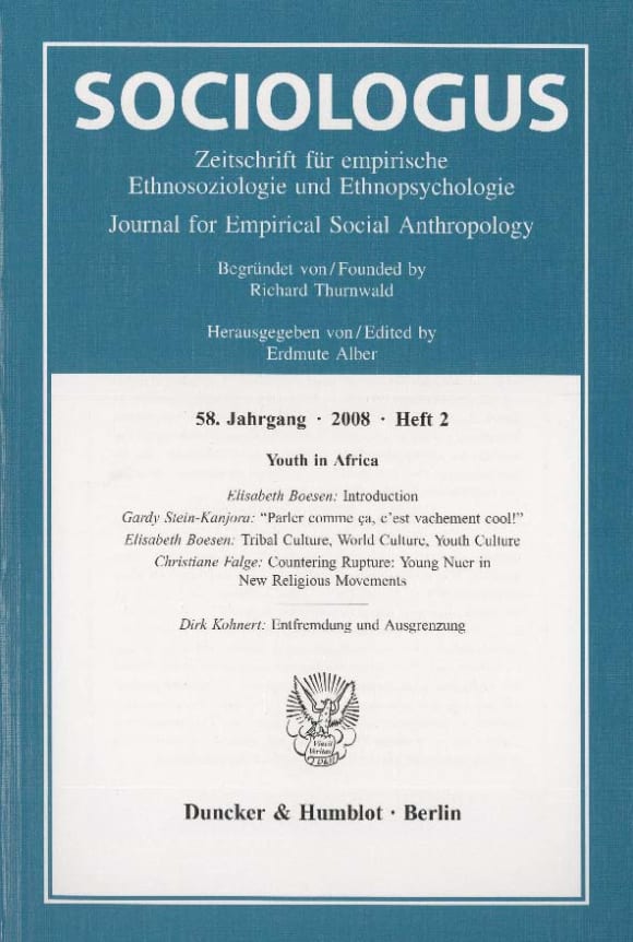 Sociologus Soc Journal Duncker Humblot - 