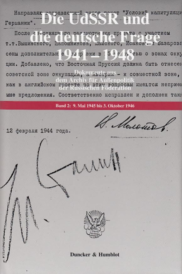 Cover Die UdSSR und die deutsche Frage 1941–1948