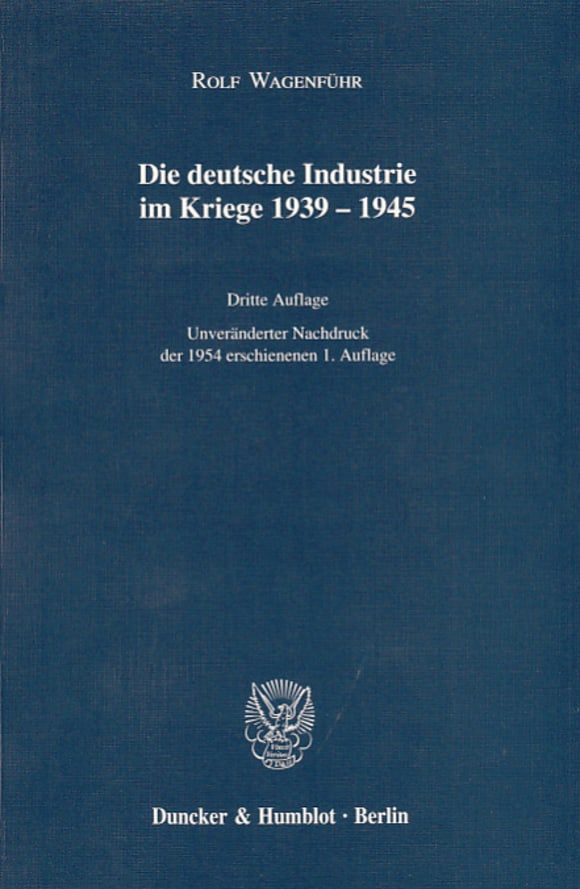 Cover Die deutsche Industrie im Kriege 1939–1945