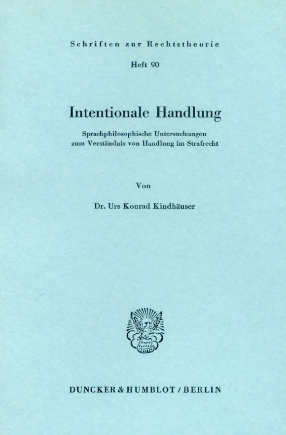 Cover Intentionale Handlung