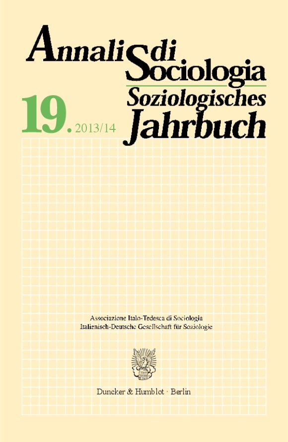 Cover Annali di Sociologia / Soziologisches Jahrbuch (SOZ.JB.)