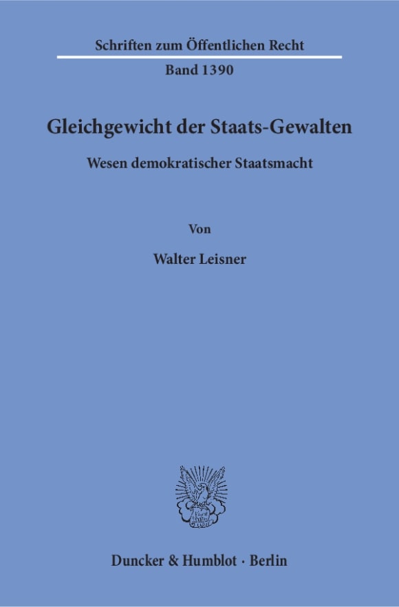 Cover Gleichgewicht der Staats-Gewalten