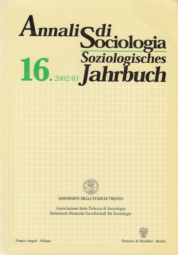 Cover Annali di Sociologia / Soziologisches Jahrbuch