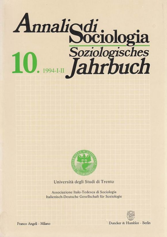 Cover Annali di Sociologia / Soziologisches Jahrbuch