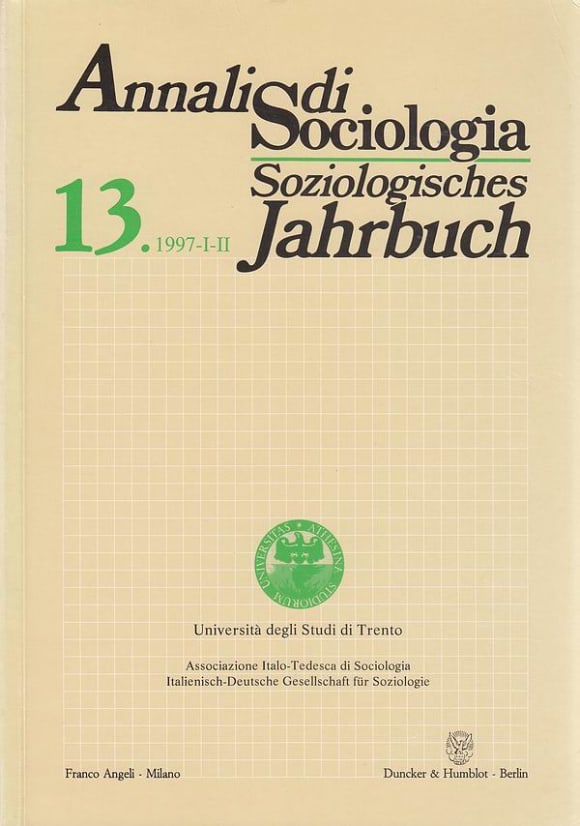 Cover Annali di Sociologia / Soziologisches Jahrbuch