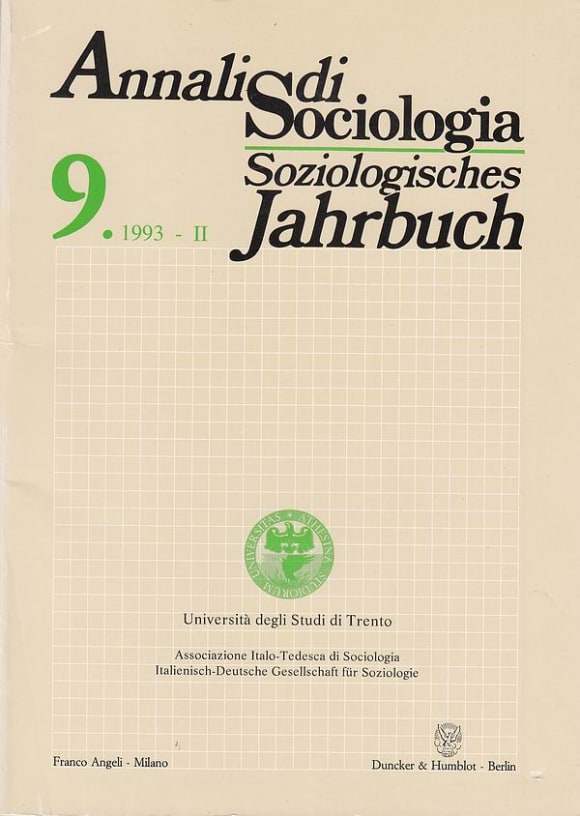 Cover Annali di Sociologia / Soziologisches Jahrbuch