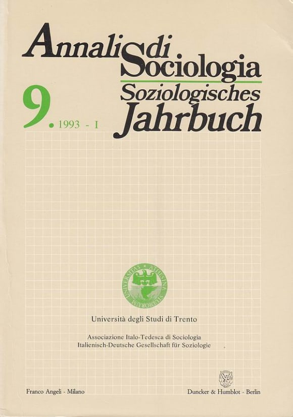 Cover Annali di Sociologia / Soziologisches Jahrbuch