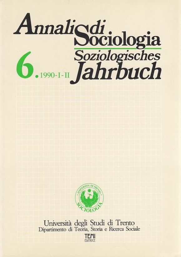 Cover Annali di Sociologia / Soziologisches Jahrbuch