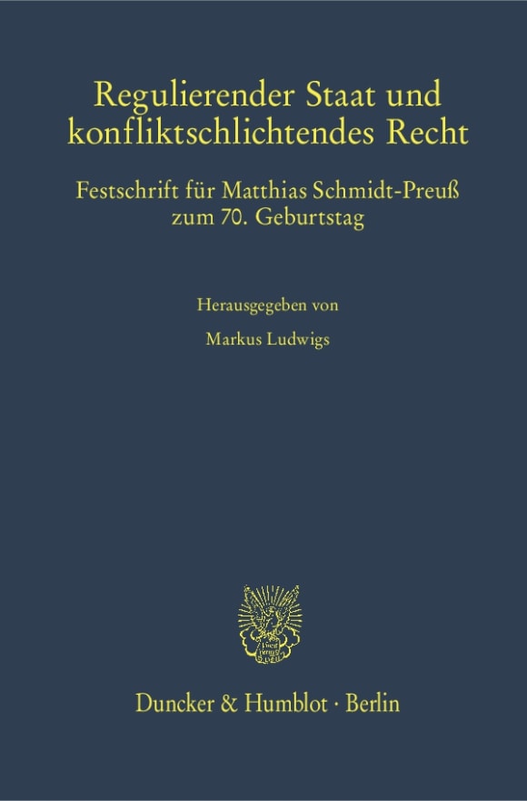 Cover Regulierender Staat und konfliktschlichtendes Recht