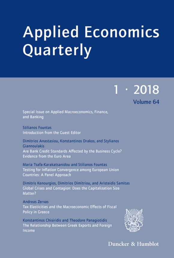 Cover Special Issue on Applied Macroeconomics, Finance, and Banking (AEQ 1/2018)