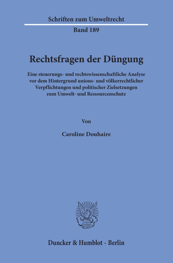 Cover Rechtsfragen der Düngung