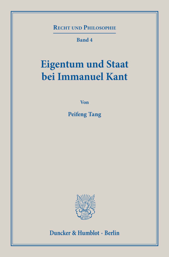 Cover Eigentum und Staat bei Immanuel Kant