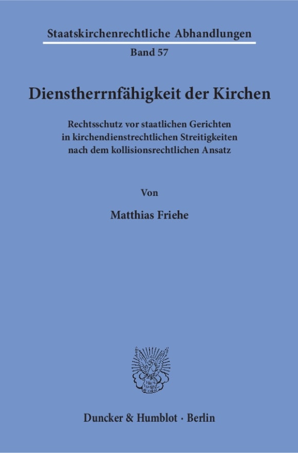 Cover Dienstherrnfähigkeit der Kirchen