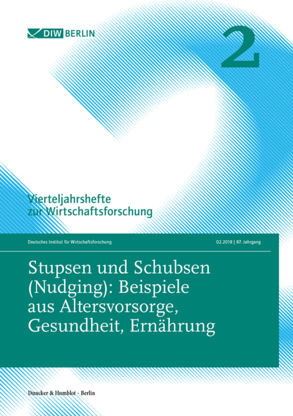 Cover Stupsen und Schubsen (Nudging) (VJH 2/2018)