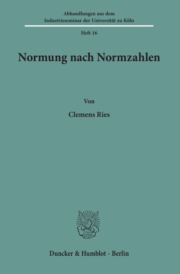 Cover Normung nach Normzahlen