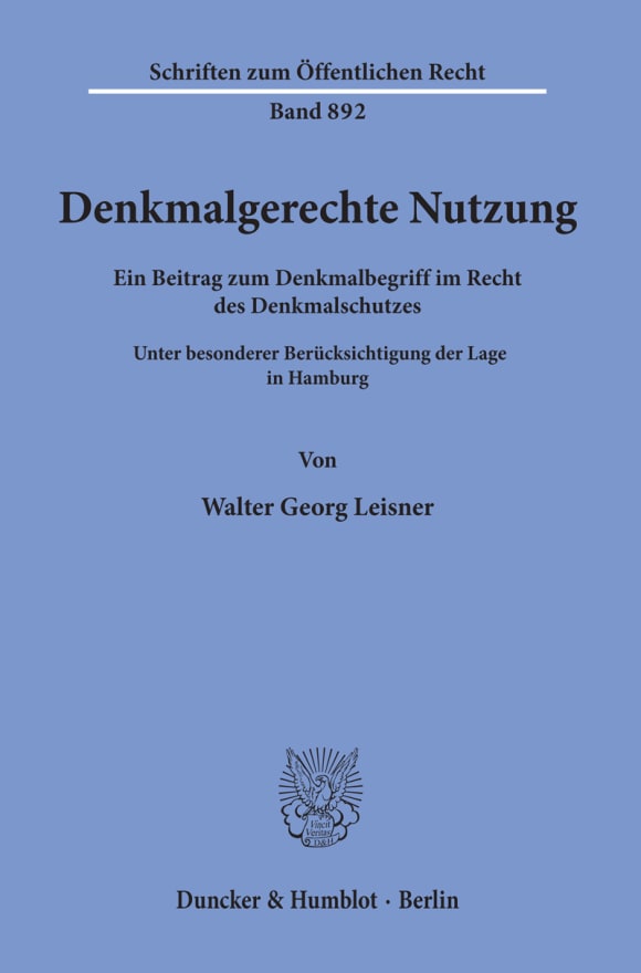 Cover Denkmalgerechte Nutzung