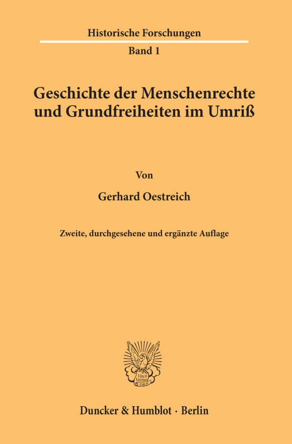 Cover Geschichte der Menschenrechte und Grundfreiheiten im Umriß