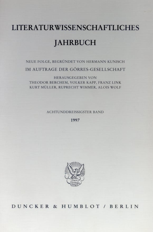 Cover Literaturwissenschaftliches Jahrbuch