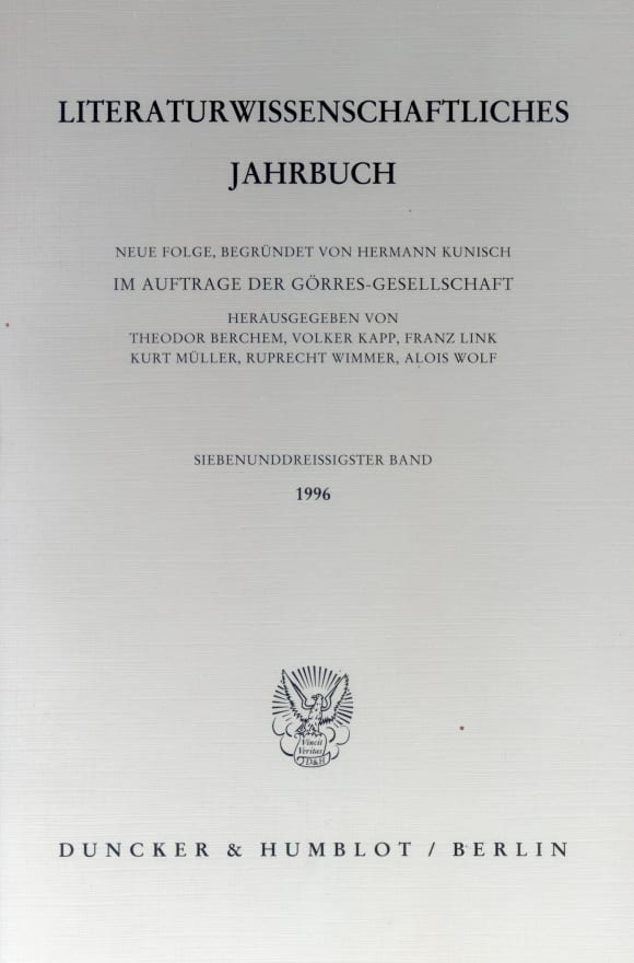 Cover Literaturwissenschaftliches Jahrbuch