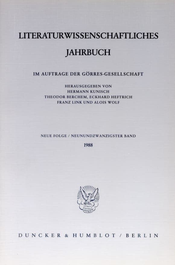 Cover Literaturwissenschaftliches Jahrbuch