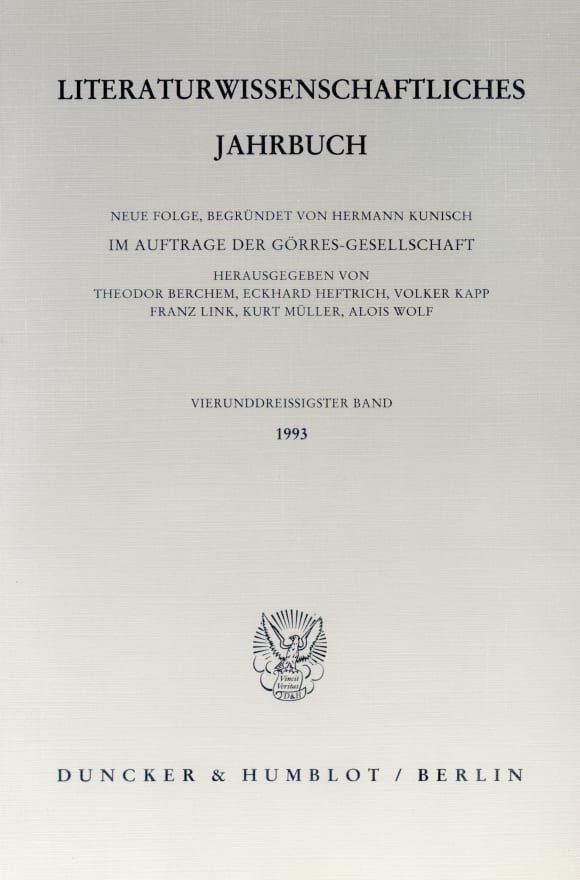 Cover Literaturwissenschaftliches Jahrbuch