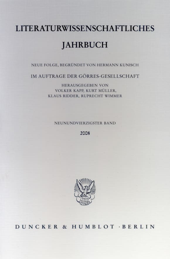 Cover Literaturwissenschaftliches Jahrbuch