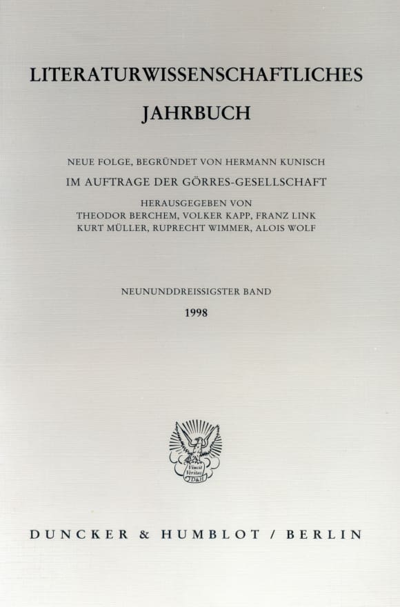 Cover Literaturwissenschaftliches Jahrbuch