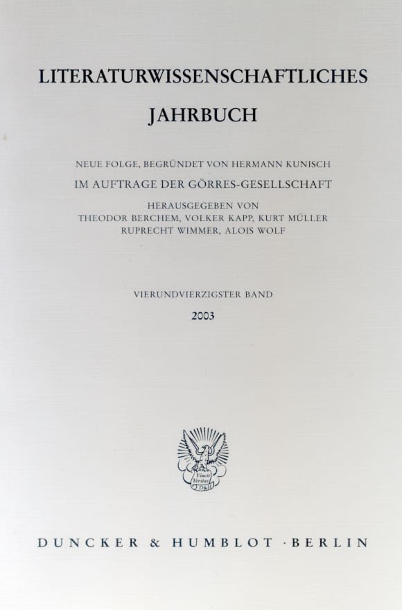 Cover Literaturwissenschaftliches Jahrbuch