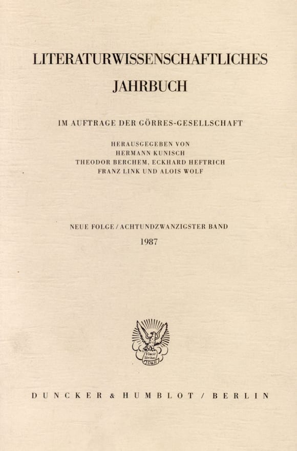 Cover Literaturwissenschaftliches Jahrbuch