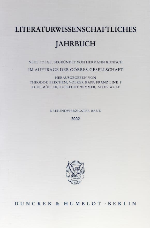 Cover Literaturwissenschaftliches Jahrbuch