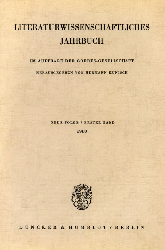 Cover Literaturwissenschaftliches Jahrbuch