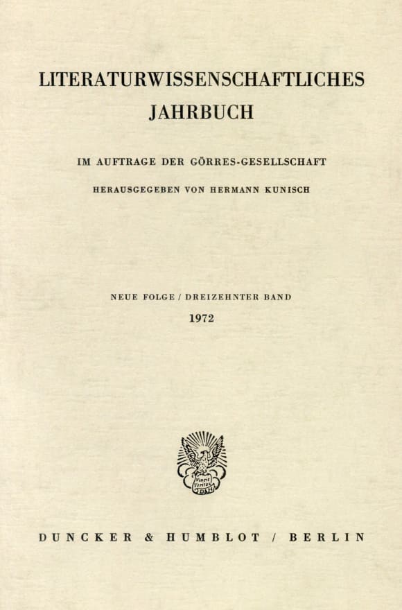 Cover Literaturwissenschaftliches Jahrbuch