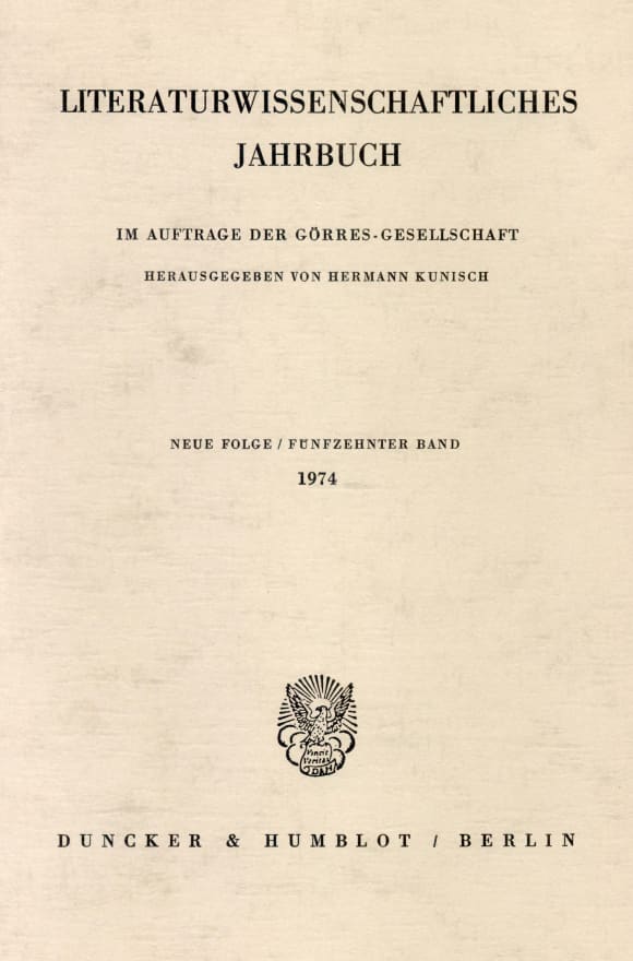 Cover Literaturwissenschaftliches Jahrbuch