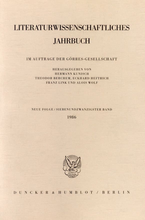 Cover Literaturwissenschaftliches Jahrbuch