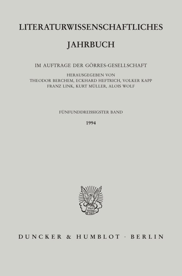 Cover Literaturwissenschaftliches Jahrbuch