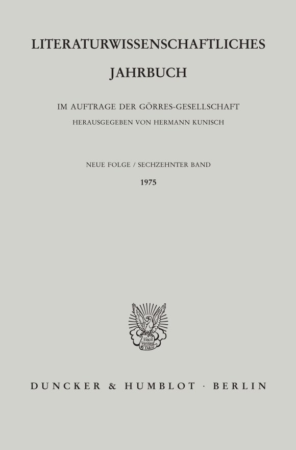 Cover Literaturwissenschaftliches Jahrbuch