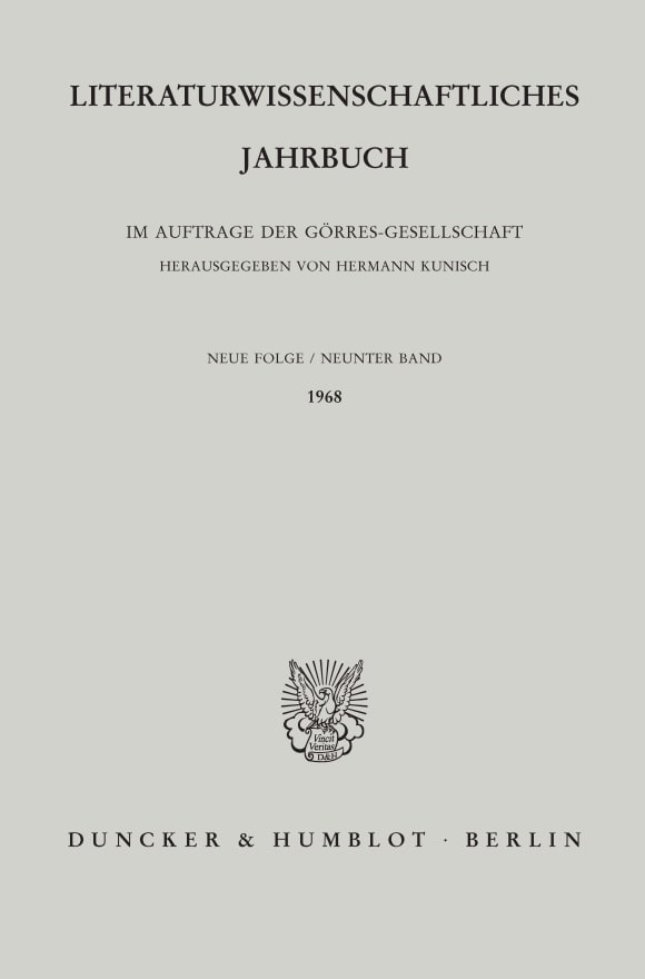 Cover Literaturwissenschaftliches Jahrbuch