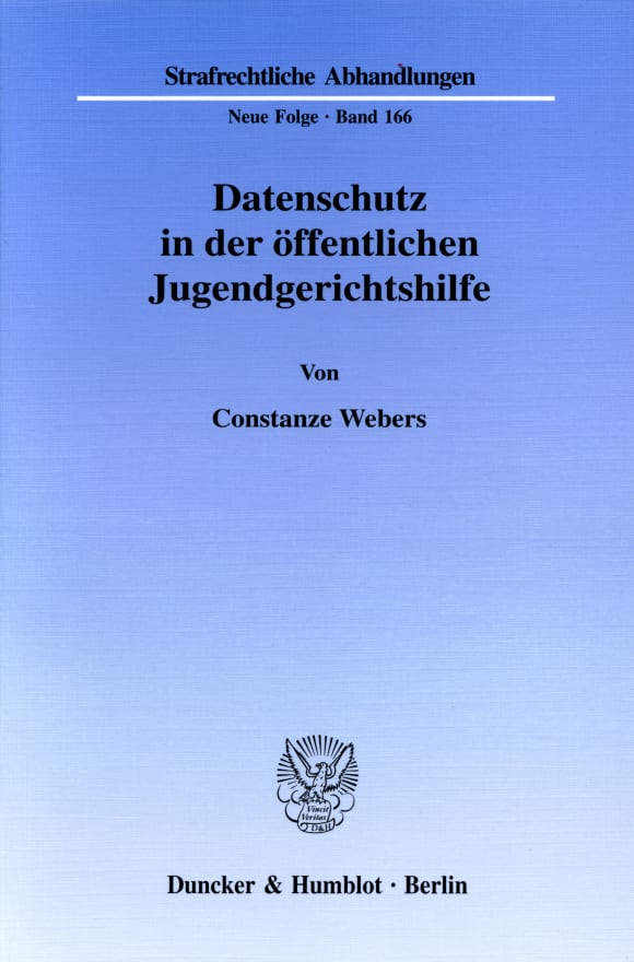 Cover Datenschutz in der öffentlichen Jugendgerichtshilfe