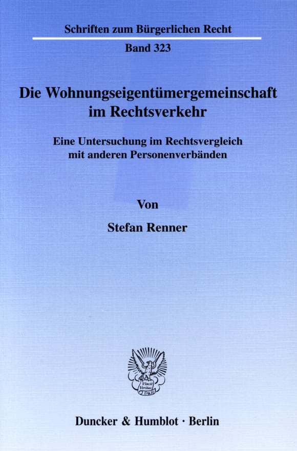 Cover Die Wohnungseigentümergemeinschaft im Rechtsverkehr