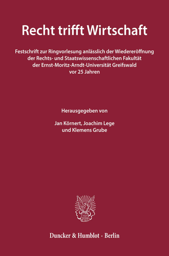 Cover Recht trifft Wirtschaft