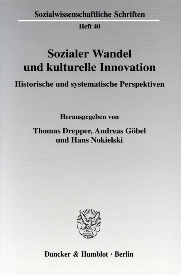 Cover Sozialer Wandel und kulturelle Innovation